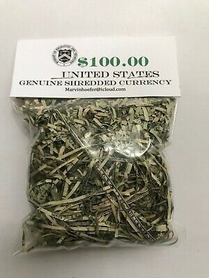 Shredded Money Cash U.s. Currency $100 Authentic Federal Reserve